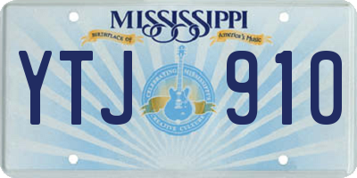 MS license plate YTJ910