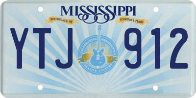 MS license plate YTJ912