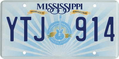 MS license plate YTJ914