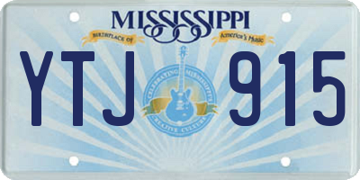MS license plate YTJ915