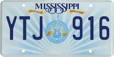 MS license plate YTJ916