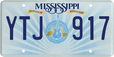 MS license plate YTJ917
