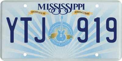 MS license plate YTJ919