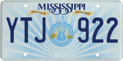 MS license plate YTJ922
