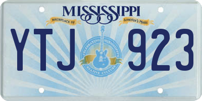 MS license plate YTJ923
