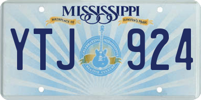 MS license plate YTJ924