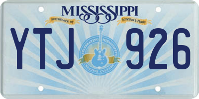 MS license plate YTJ926