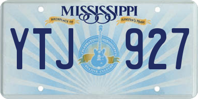 MS license plate YTJ927