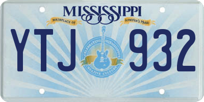 MS license plate YTJ932