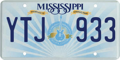 MS license plate YTJ933