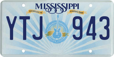MS license plate YTJ943