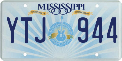 MS license plate YTJ944