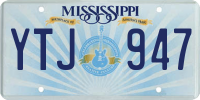 MS license plate YTJ947