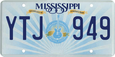 MS license plate YTJ949