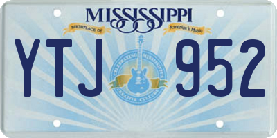MS license plate YTJ952