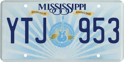 MS license plate YTJ953
