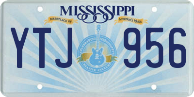 MS license plate YTJ956