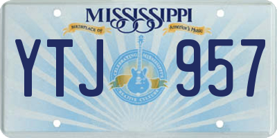 MS license plate YTJ957