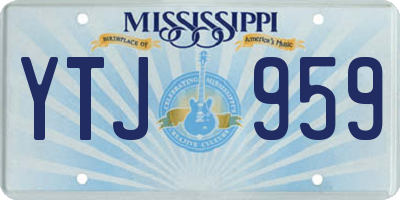 MS license plate YTJ959