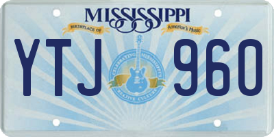 MS license plate YTJ960
