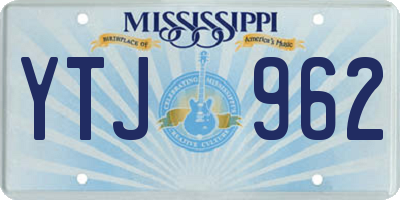MS license plate YTJ962