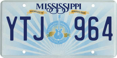 MS license plate YTJ964