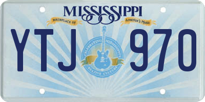 MS license plate YTJ970