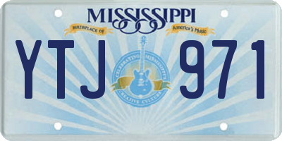 MS license plate YTJ971