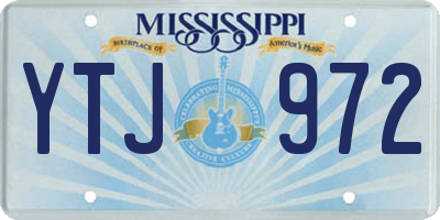 MS license plate YTJ972