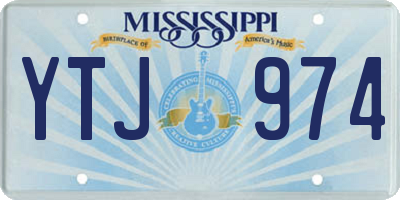 MS license plate YTJ974