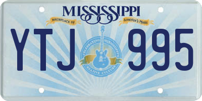 MS license plate YTJ995