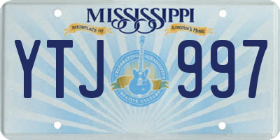 MS license plate YTJ997