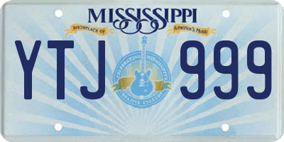 MS license plate YTJ999