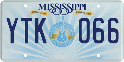 MS license plate YTK066