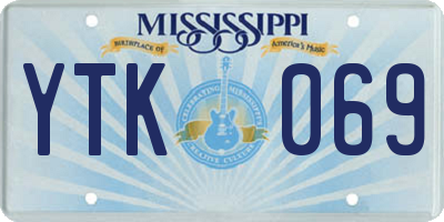 MS license plate YTK069