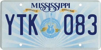 MS license plate YTK083