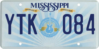 MS license plate YTK084