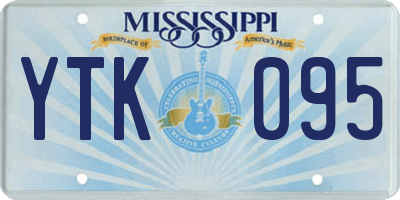 MS license plate YTK095
