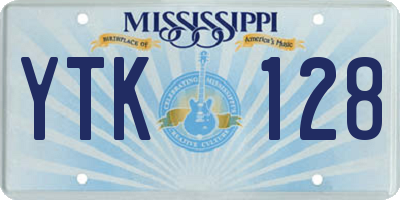 MS license plate YTK128