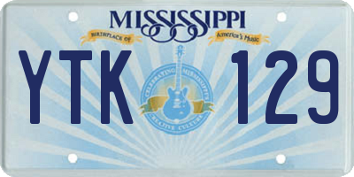 MS license plate YTK129