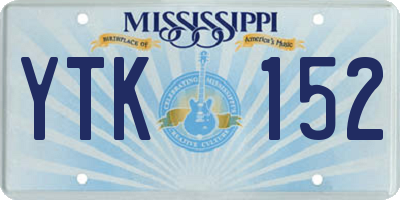 MS license plate YTK152
