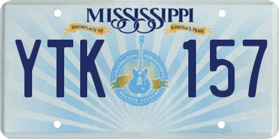 MS license plate YTK157