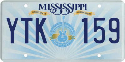 MS license plate YTK159