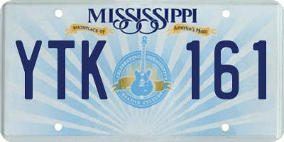 MS license plate YTK161