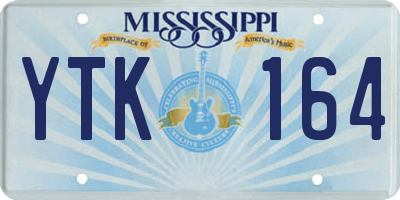 MS license plate YTK164
