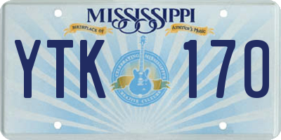 MS license plate YTK170