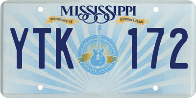 MS license plate YTK172