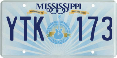 MS license plate YTK173