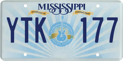 MS license plate YTK177