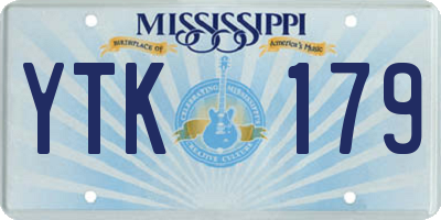 MS license plate YTK179
